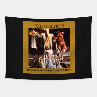 Stations of the Cross -  Via Crucis # 13 of 15 Tapestry