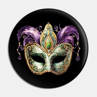 Mardi Gras Mask Pin