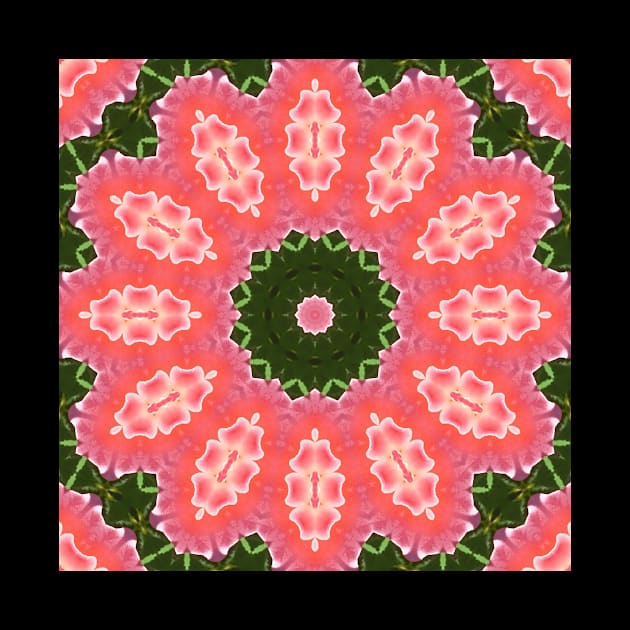 Mandala Kaleidoscope in Pink and Green by Crystal Butterfly Creations