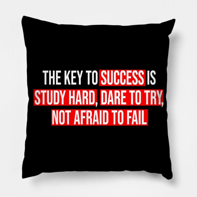 Motivation - Key to Success Pillow by ahmadzakiramadhan