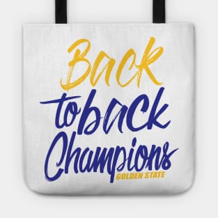 Back to Back Champions Golden State Warriors Tote