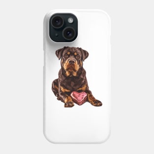 Valentine Rottweiler Shaped Chocolate Phone Case