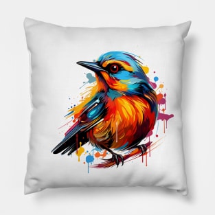 bird with pop art style Pillow