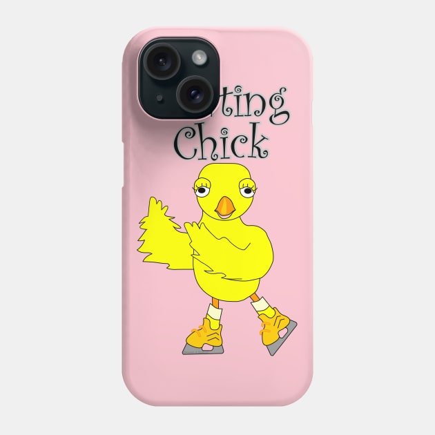 Skating Chick Text Phone Case by Barthol Graphics