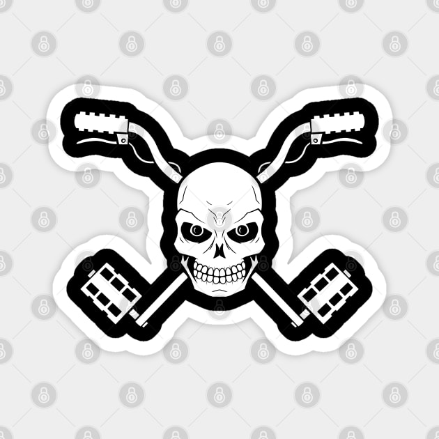 Bicycle skull Magnet by smilingdwarf