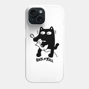 Rock n‘ Roll cat with e guitar Phone Case