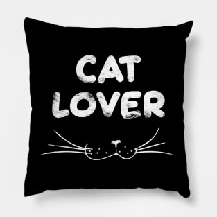 Cat Lover - White Pillow