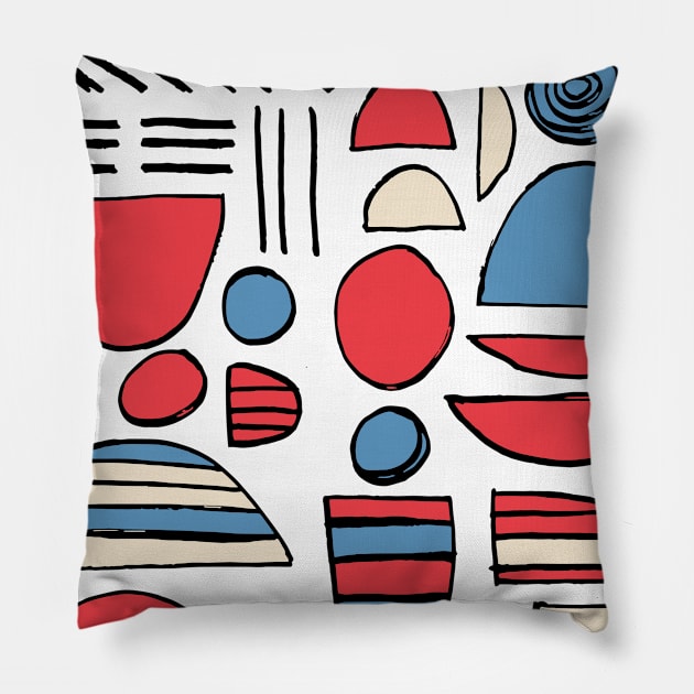 Retro Geometry Pillow by SWON Design