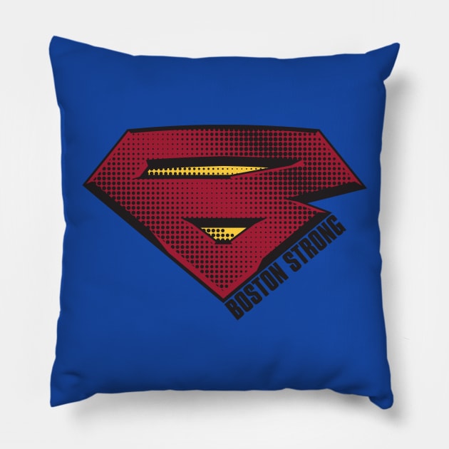 BOSTON STRONG EMBLEM Pillow by MrFriday