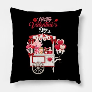 Heart Balloon Happy Valentine's Day Pillow