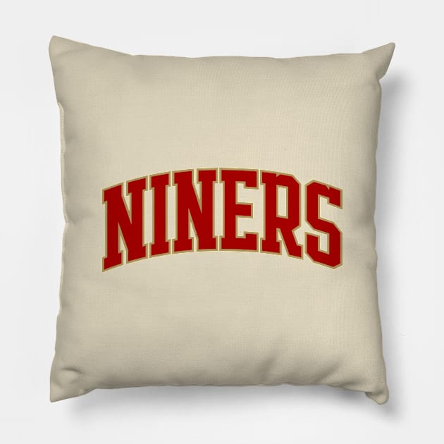 Niners San Farancisco 49ers Football Pillow by Sociartist