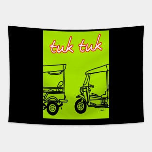 Pattaya tuk tuk,tuk tuk Thailand,siam tuk tuk,tuk tuk painting,tuk tuk digital painting Tapestry