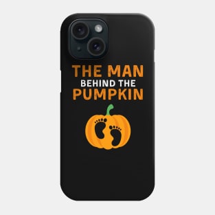 Mens Pregnancy Halloween Man Behind the Pumpkin Costume Couples Phone Case