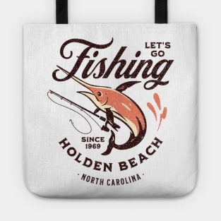 Holden Beach, NC Fishing Summer Vacation Tote