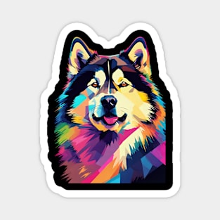 Alaskan Malamute Dog Pop Art Magnet