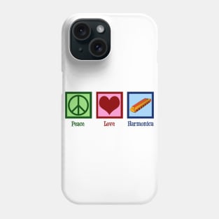 Peace Love Harmonica Phone Case