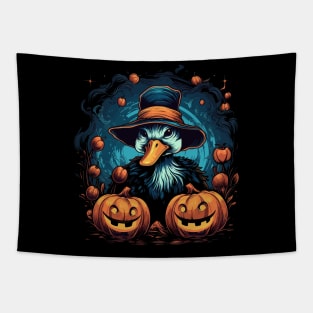 Mandarin Duck Halloween Tapestry