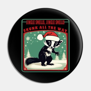 Skunk Christmas Pin