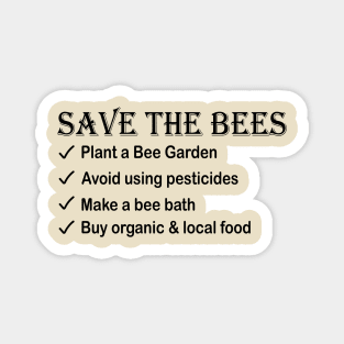 Action You Can Take to Help Save The Bees World Bee Day Magnet