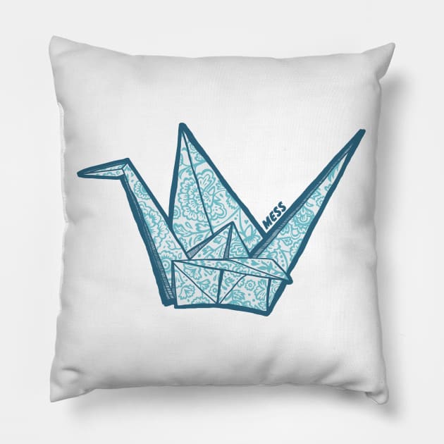 Paper Crane Pillow by Mess By Design 