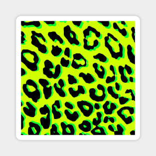 Leopard Print Yellow Magnet