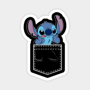 Stitch on My Pocket Magnet