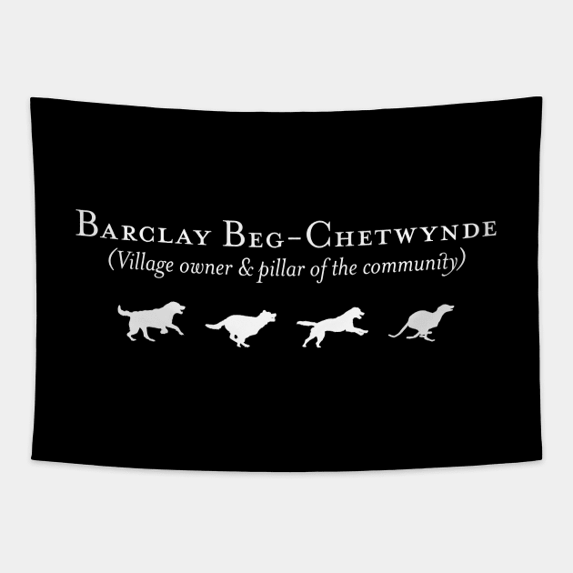 Barclay Beg-Chetwynde - Ghosts - white Tapestry by DAFTFISH