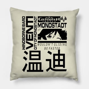 Genshin Impact Venti JP (Black) Pillow