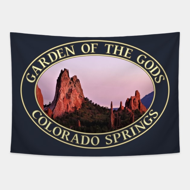 Sunset at Garden of the Gods in Colorado Springs, Colorado Tapestry by GentleSeas