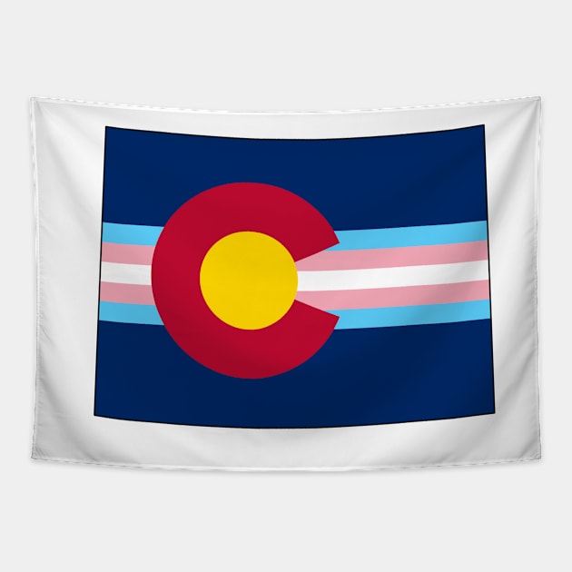 Colorado Trans Pride Tapestry by somekindofguru