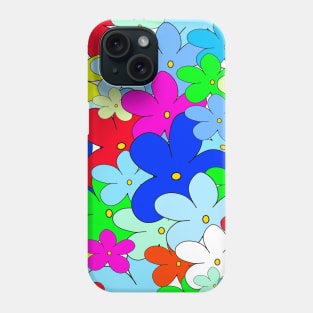 Multi Pastel Color Cartoon Flower Phone Case