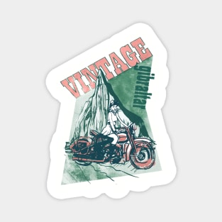 Retro Vintage Gibraltar Harley illustration Magnet