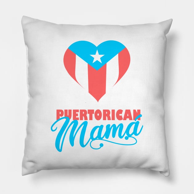 Puerto Rican Mama Boricua Flag Mom Gifts Pillow by bydarling