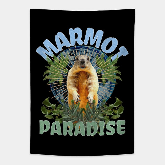 Marmots Cute - Animal Earth Day Marmots Lover Tapestry by alcoshirts