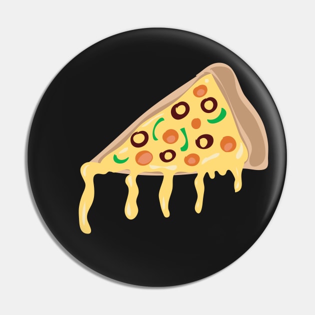 Cheesy Pizza Slice Pin by HeartFavoriteDesigns