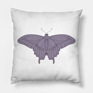 Black Swallowtail Butterfly in Purple Pillow