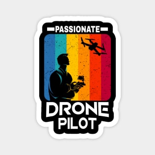 Passionate Drone Pilot vintage retro Drones Flyer Magnet