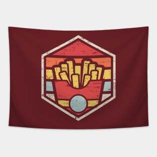 Retro Badge Fries Tapestry