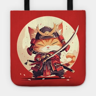 samurai cat Tote