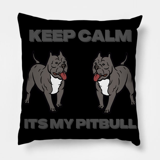 Pitbull Mama Love Pitbull Pillow by Galgalarry