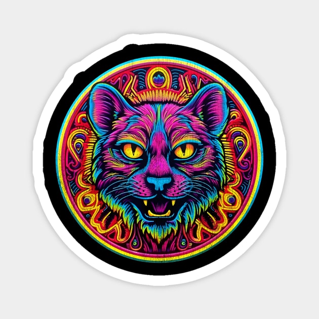 Round and Laughable Magnet by Geometric Cat