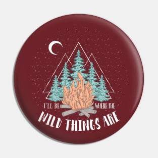 Campfire T-shirt Design Pin