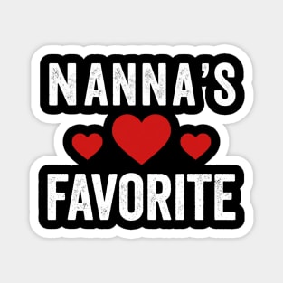 Nanna's Favorite Grandma Heart Grandparent Magnet