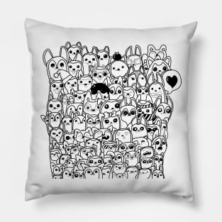 Husky Doodle v1 Pillow