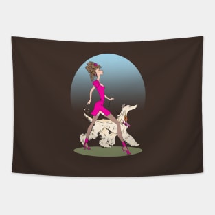 The ELITISTS! Afghan Hound. Tapestry