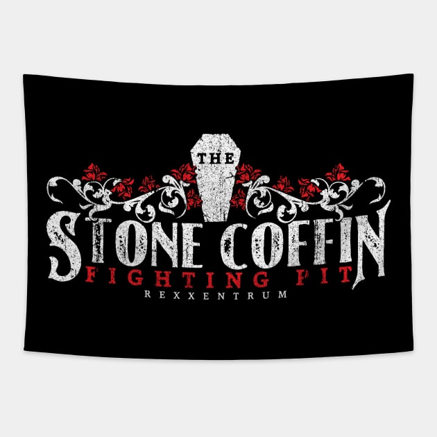 The Stone Coffin Fighting Pit Tapestry by huckblade