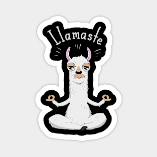 Llamaste Llama Lama Alpaca meditate gift Magnet