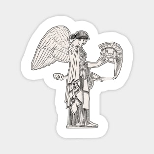 Mythological Angel Messenger of  Mercury  with Roman Helmet Magnet