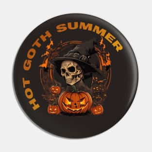 skeleton with pumpkin Pin