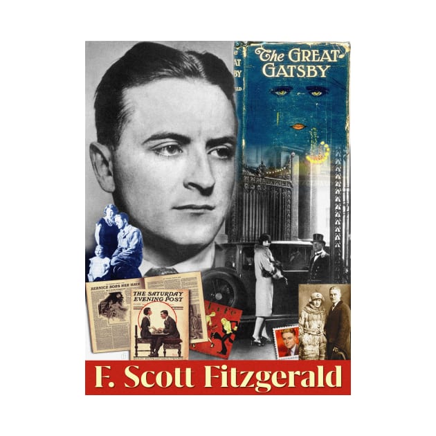 F. Scott Fitzgerald Collage Portrait by Dez53